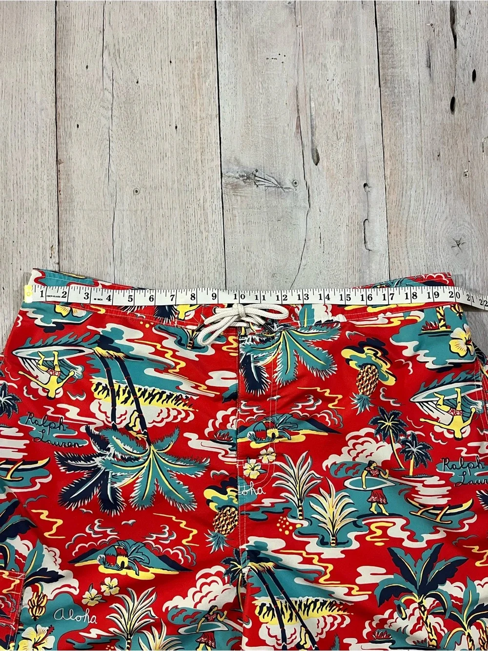 Polo Ralph Lauren Aloha Hawaiian Swim Trunks Board Shorts Size 2XLT 09/18